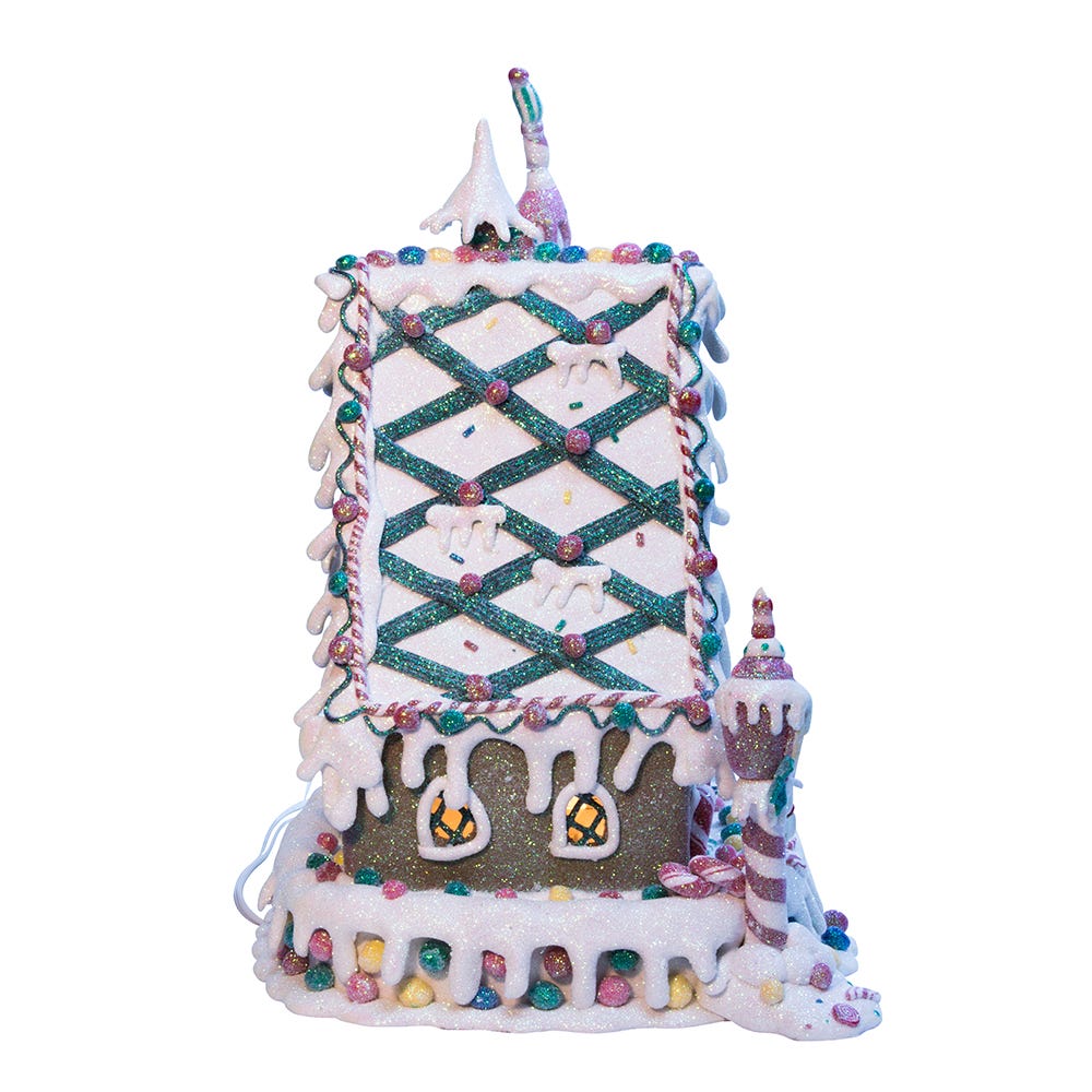 Kurt Adler 13-Inch Claydough Gingerbread Inn with C7 Bulb